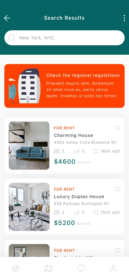 Rent Property Mobile App UI Kit - Screenshot 5