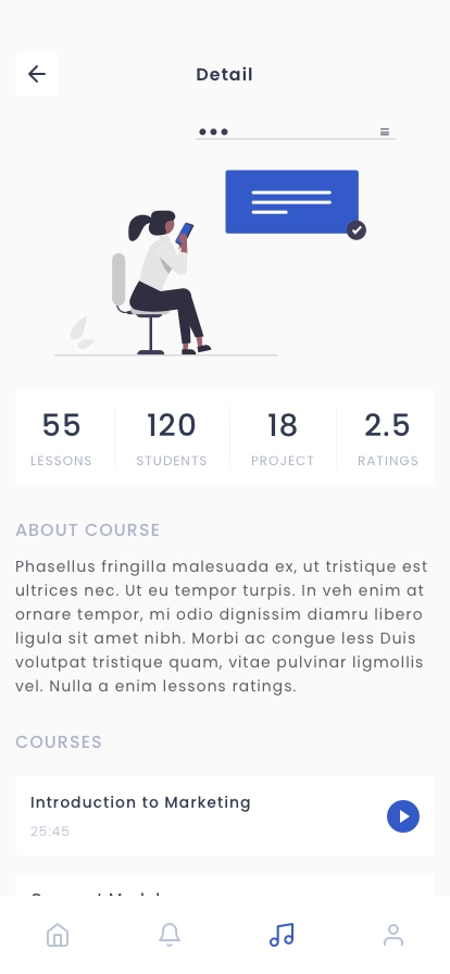 Online Course App UI Kit - Screenshot 3