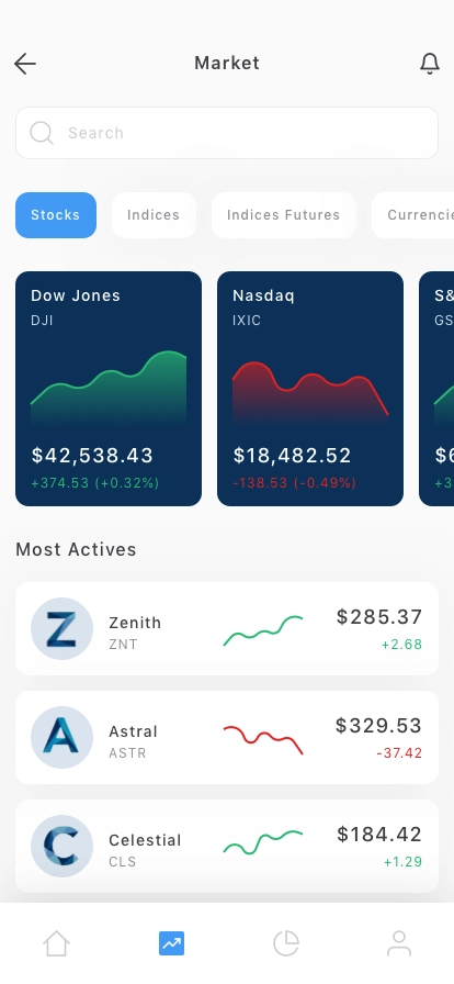 Stock Market Mobile App UI Kit - Screenshot 3
