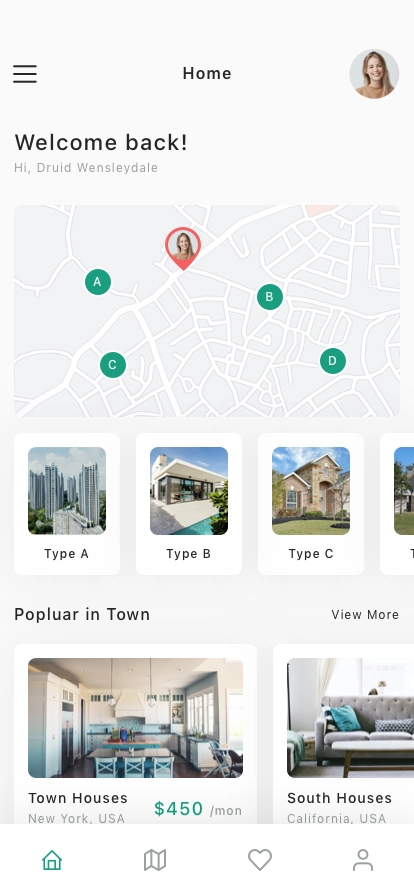 Real Estate Platform App UI Kit - Screenshot 2