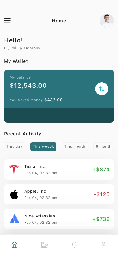 Personal Fintech App UI Kit - Screenshot 1