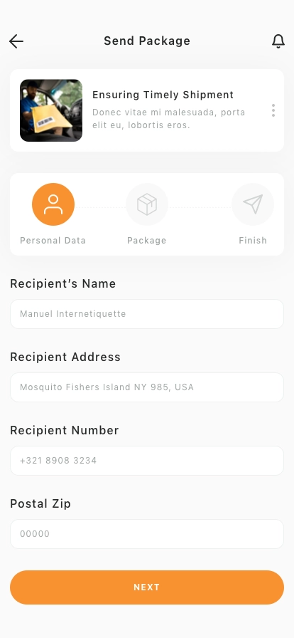 Shipping Calculator Mobile App UI Kit - Screenshot 2