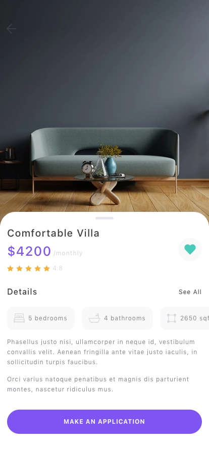 Property Mobile App UI Kit - Screenshot 4