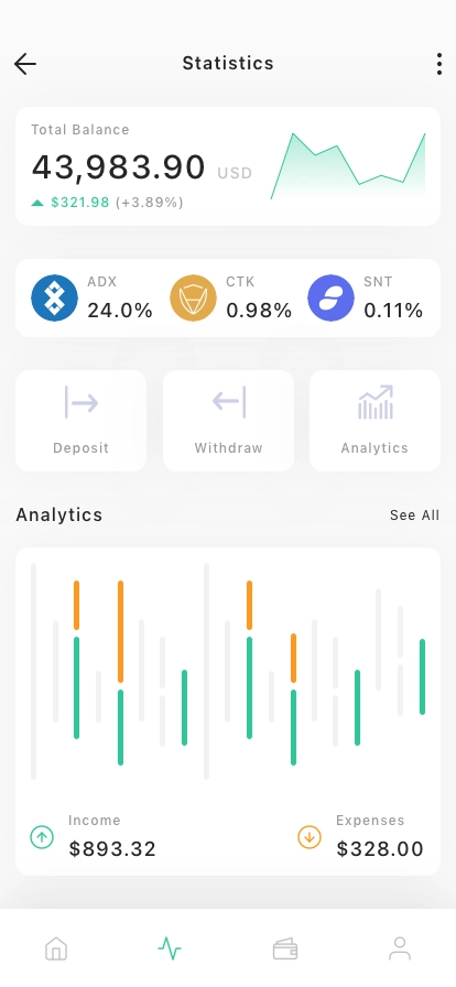 Cryptocurrency Market Mobile App UI Kit - Screenshot 3
