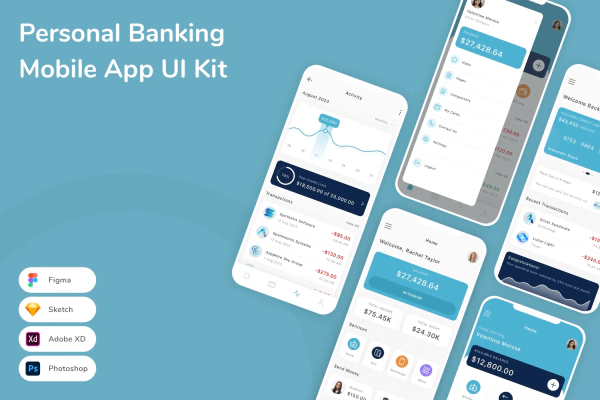 Personal Banking Mobile App UI Kit