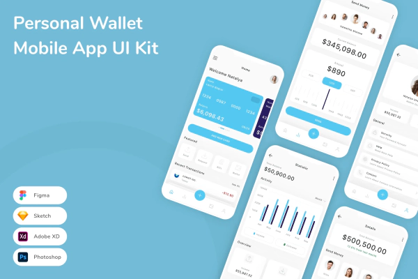 Personal Wallet Mobile App UI Kit