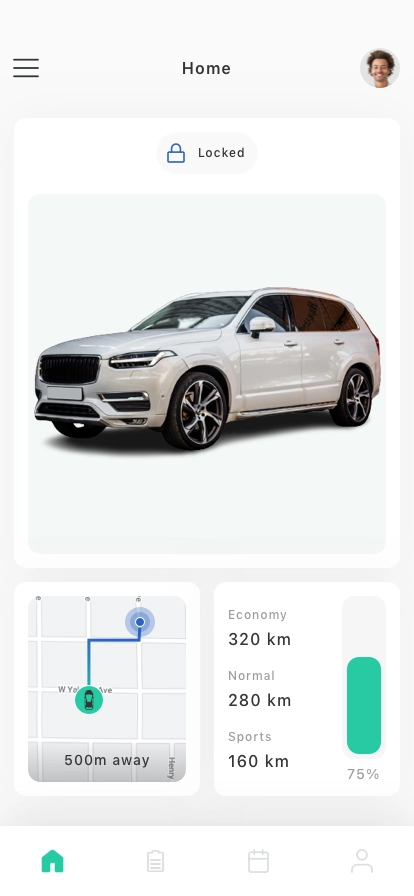 EV Car Connect Mobile App UI Kit - Screenshot 1