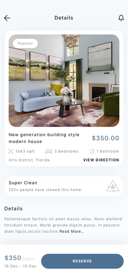 Property Finder Mobile App UI Kit - Screenshot 3