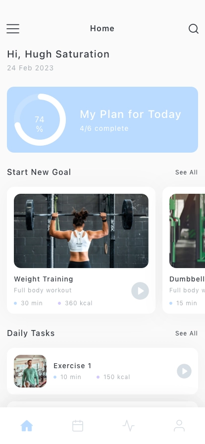 Workout Tracker Mobile App UI Kit - Screenshot 2