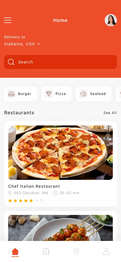 Food Delivery Mobile App UI Kit - Screenshot 1