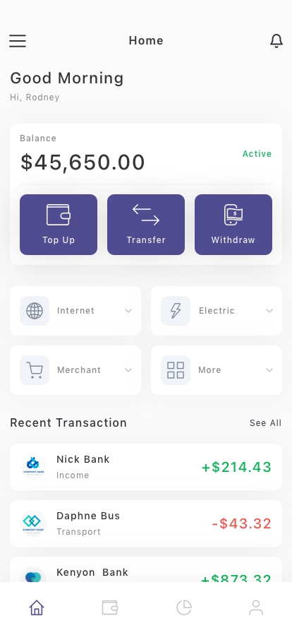 Send Money Mobile App UI Kit - Screenshot 1