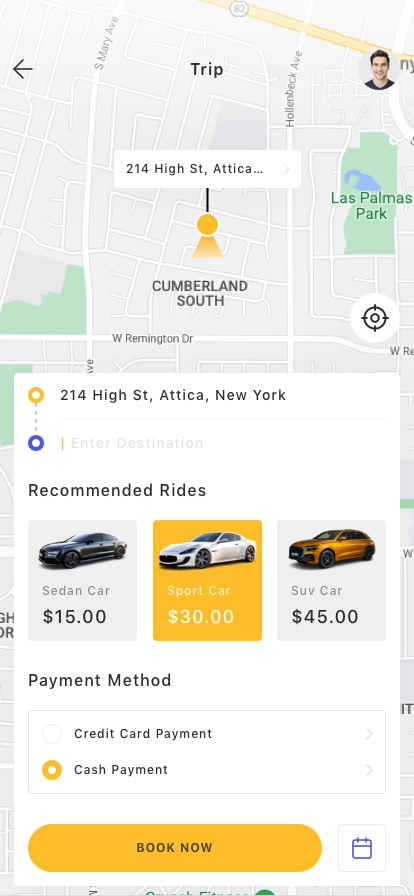 Taxi Booking App UI Kit - Screenshot 3