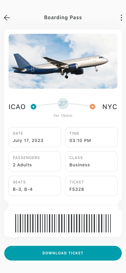 Flight Booking Mobile App UI Kit - Screenshot 5