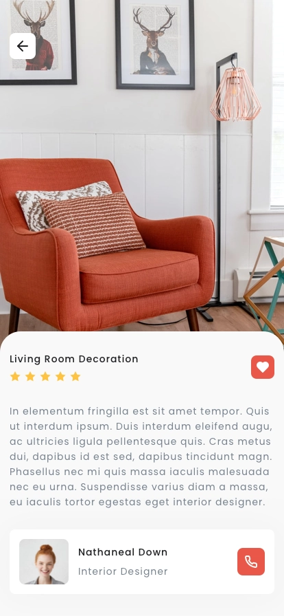 Home Decoration Mobile App UI Kit - Screenshot 4