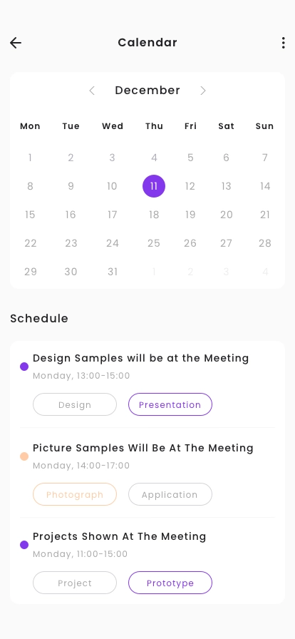 Calendar & Schedule App UI Kit - Screenshot 3