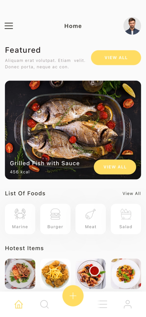 Food Recipe & Ingredients Mobile App UI Kit - Screenshot 1