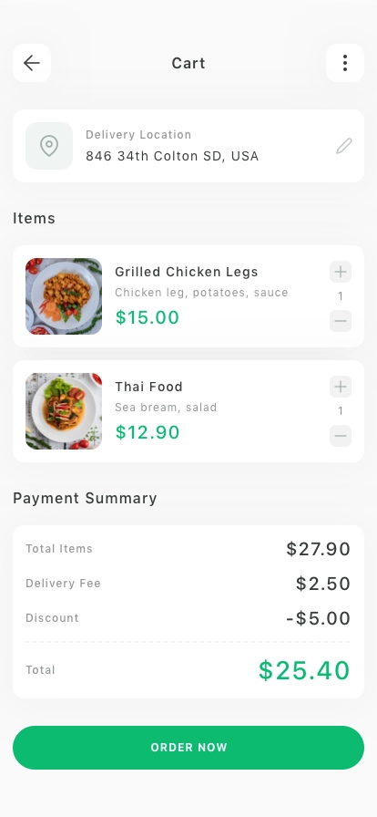 Food Delivery Mobile App UI Kit - Screenshot 4