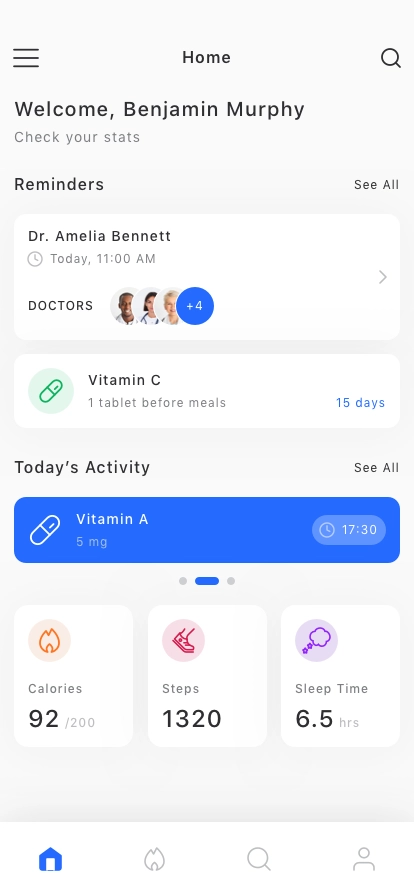 Healthcare Companion Mobile App UI Kit - Screenshot 3