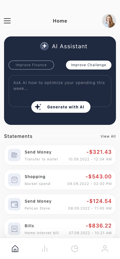 AI Banking Mobile App UI Kit - Screenshot 1