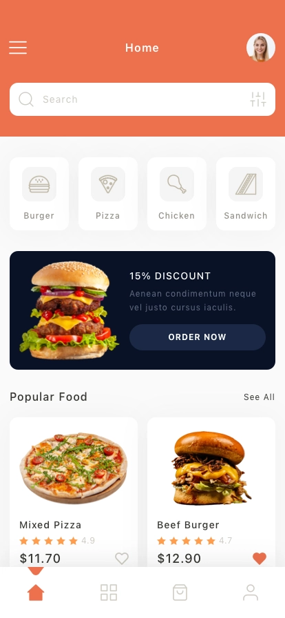 Food Ordering Mobile App UI Kit - Screenshot 1