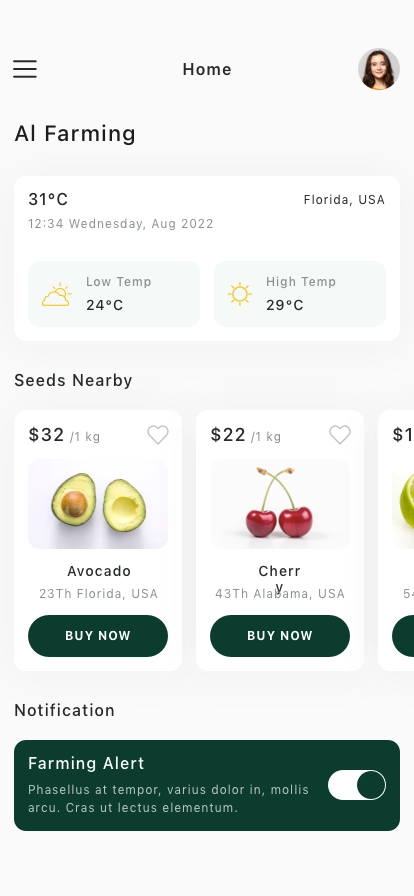 Plant & Farming Mobile App UI Kit - Screenshot 1