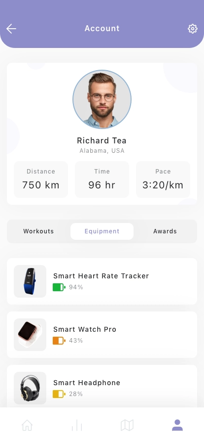 Personal Fitness Mobile App UI Kit - Screenshot 5