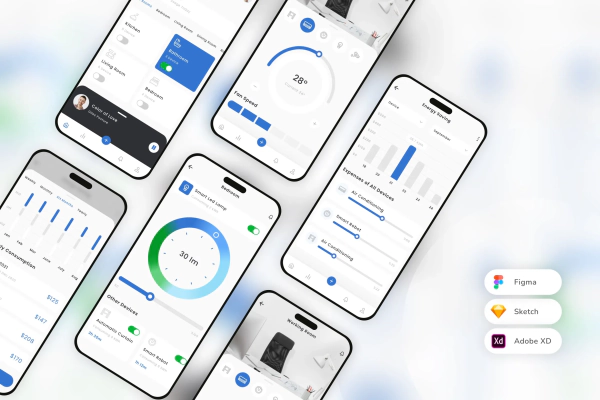 Smart Home AC Mobile App UI Kit
