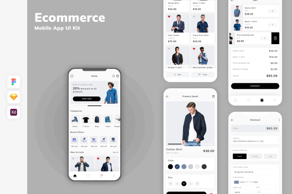 Ecommerce Mobile App UI Kit