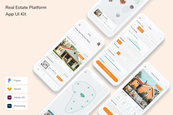 Real Estate Platform App UI Kit