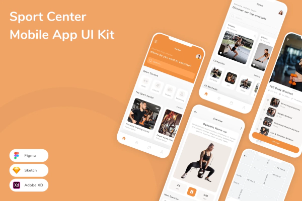 Sport Center Mobile App UI Kit
