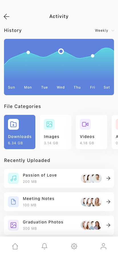Cloud Storage Mobile App UI Kit - Screenshot 2