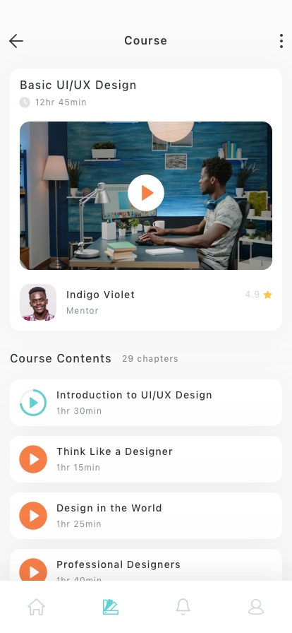Online Education Mobile App UI Kit - Screenshot 2
