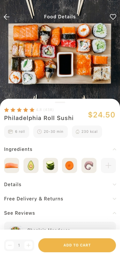 Food Delivery Mobile App UI Kit - Screenshot 3