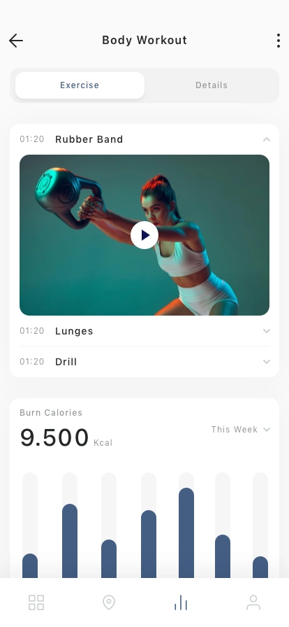 Fitness Tracking Mobile App UI Kit - Screenshot 5