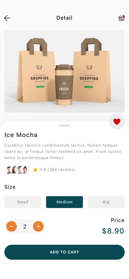 Coffee Shop Mobile App UI Kit - Screenshot 2
