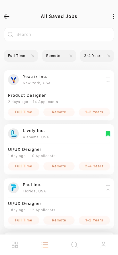 Job Finder & Hiring Platform Mobile App UI Kit - Screenshot 3