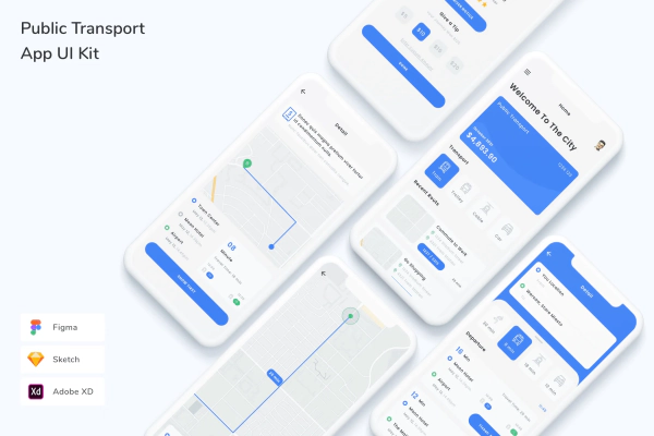 Public Transport App UI Kit