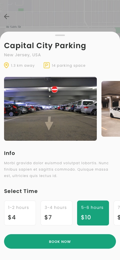 Parking Finder & Parking Garage Mobile App UI Kit - Screenshot 4