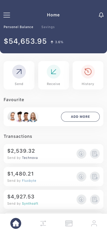 E-Wallet Mobile App UI Kit - Screenshot 3