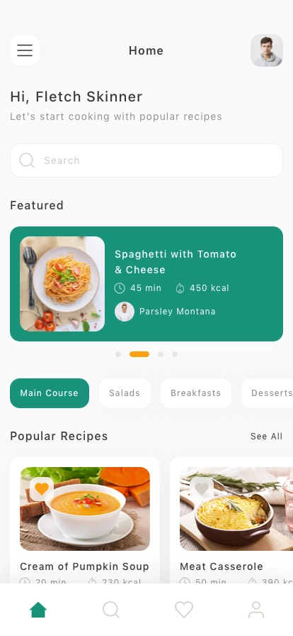 Food Recipe Mobile App UI Kit - Screenshot 1