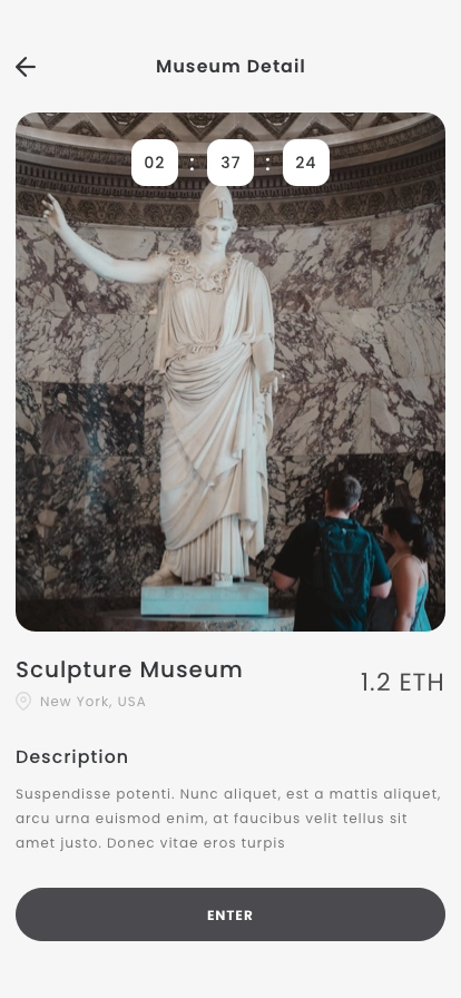 Metaverse Museum Project Mobile App UI Kit - Screenshot 4