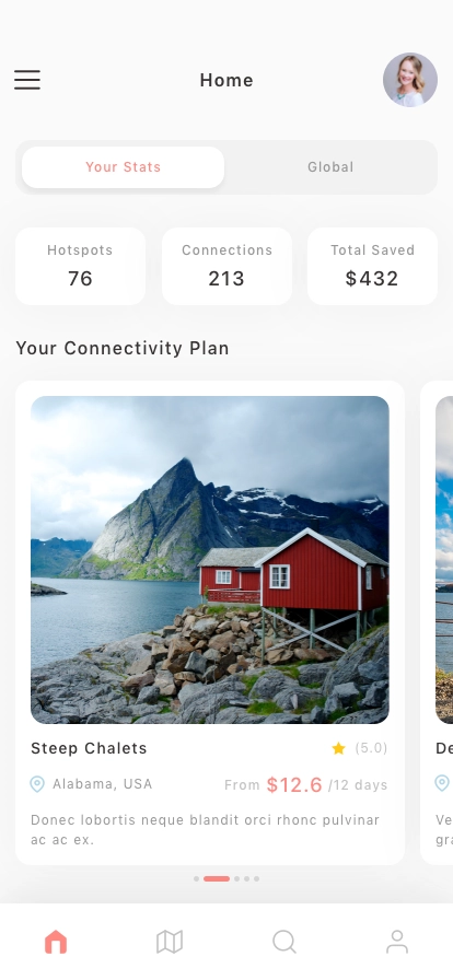 Travel Connectivity Mobile App UI Kit - Screenshot 5