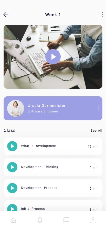 E-Course Mobile App UI Kit - Screenshot 5