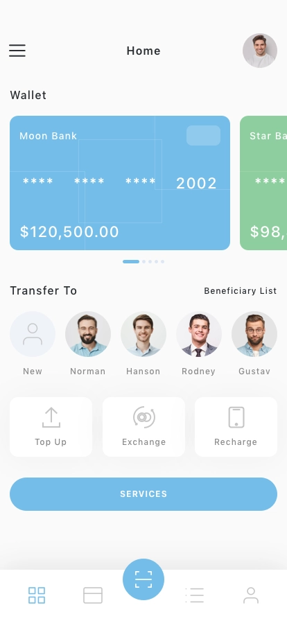 Banking & Wallet Mobile App UI Kit - Screenshot 1