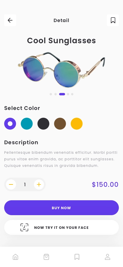 Sunglasses Shop Mobile App UI Kit - Screenshot 4