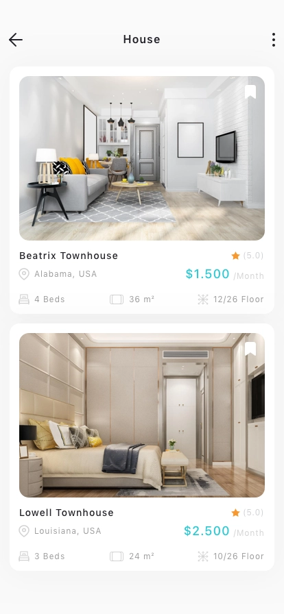 Property Rental Mobile App UI Kit - Screenshot 3