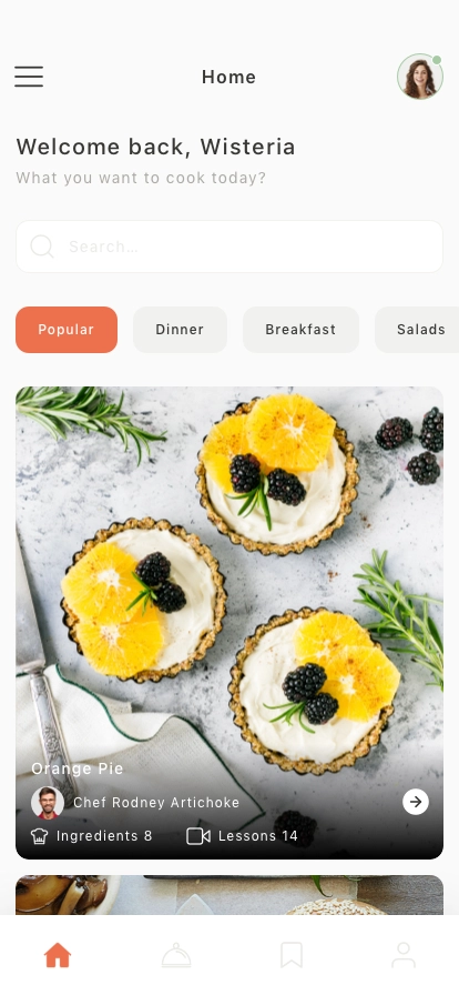 Recipe Mobile App UI Kit - Screenshot 1