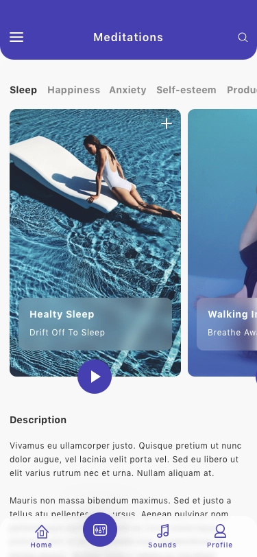 Meditation & ASMR App Ui Kit - Screenshot 19