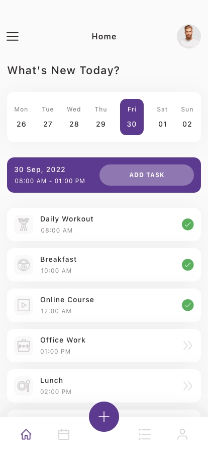 Task Planner Mobile App UI Kit - Screenshot 1