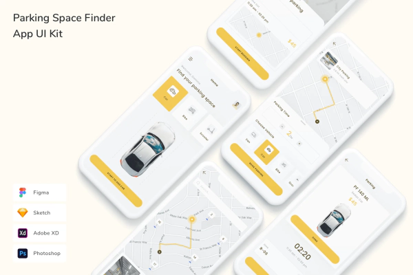 Parking Space Finder App UI Kit